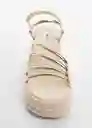 Sandalias Blanca2 Oro Talla 39 Niñas Mango