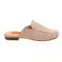 Zapatos Zuecos Plano Celso Beige Talla 40