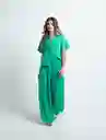 Pantalón Mujer Verde Marmol Medio Talla 6 532F071 Naf Naf