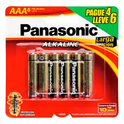 Panasonic Pilas Alcalinas AAA de Larga Duración