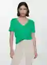 Camiseta Vispi Verde Talla M Mujer Mango