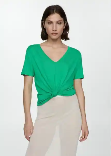 Camiseta Vispi Verde Talla M Mujer Mango