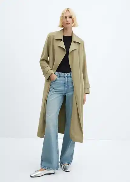 Gabardina Trench Taxi Khaki Talla 18 Mujer Mango