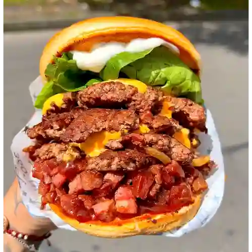 Costillas smash onion burger