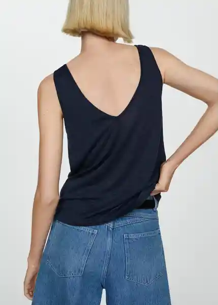 Top Lina Navy Talla 18 Mujer Mango