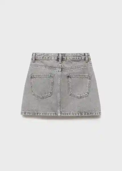 Falda Soho Tejano Gris Talla 12 Niña Mango