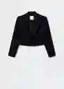 Blazer Americana Cairo-L Negro Talla L Mujer Mango