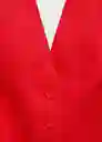 Chaleco Limona Rojo Talla L Mujer Mango