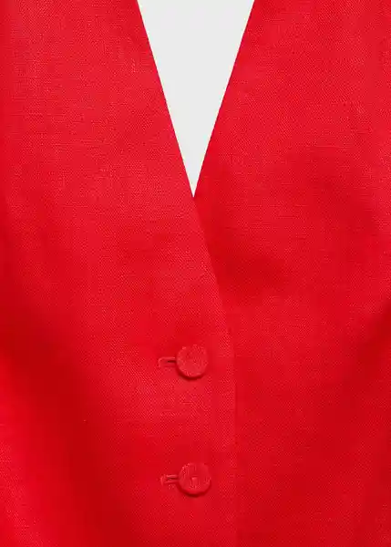 Chaleco Limona Rojo Talla L Mujer Mango