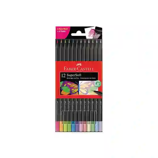 Faber Castell Lápiz de Color Supersoft Neón Pastel 120712Softnp