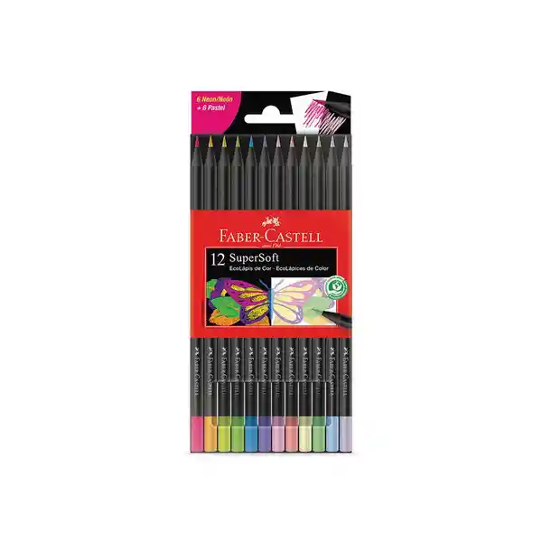 Faber Castell Lápiz de Color Supersoft Neón Pastel 120712Softnp