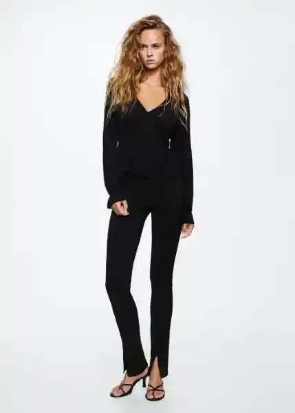 Blusa Lacasa Negro Talla 18 Mujer Mango