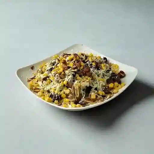 Salchipapa Mixta + Tocineta + Maiz