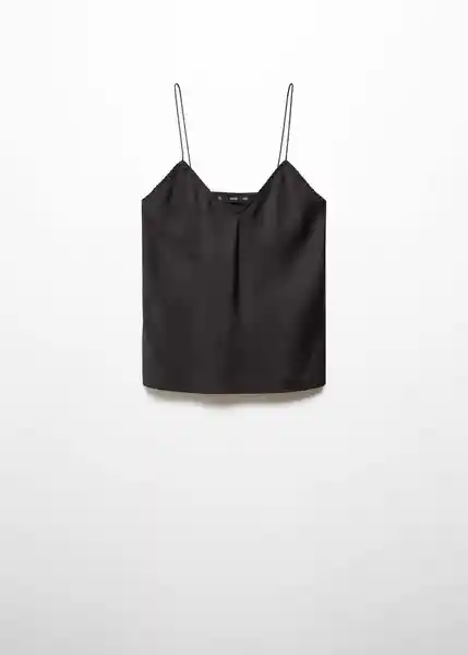Top Raquel Negro Talla S Mujer Mango
