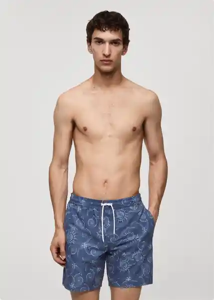 Short Bañador Caracol Navy Talla L Hombre Mango