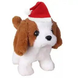 Peluche Perro Con Gorro Navideño Papa Noel Xw2521-005 Finlandek