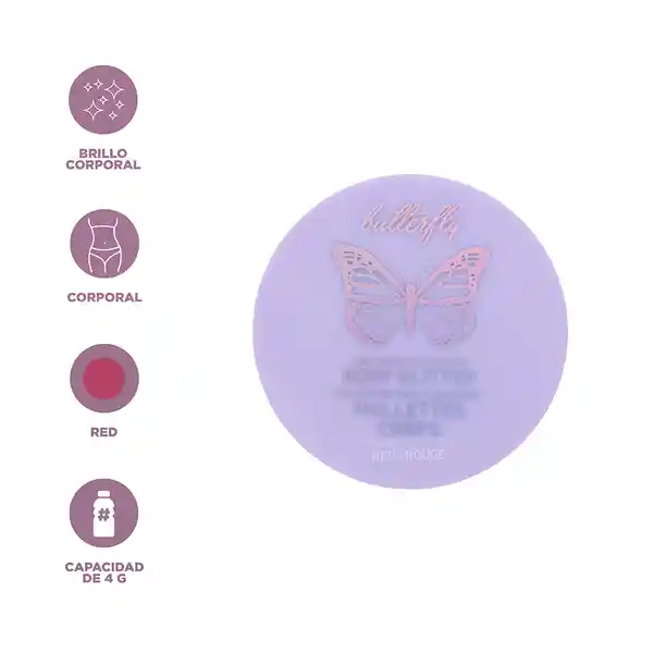 Brillo Corporal Serie Live Vividly Rojo Miniso