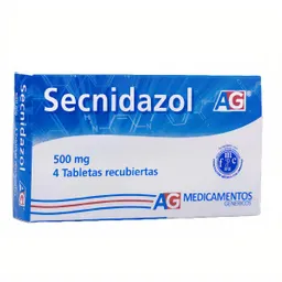 American Generics Secnidazol Antimicrobiano (500 mg) Tabletas Recubiertas
