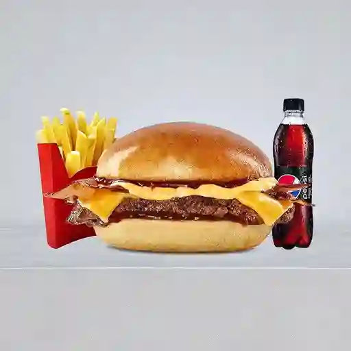 Combo Smash Queso Y Tocineta Sencilla