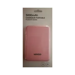 Miniso Batería Carga 5000 Mah Mediana Rosa