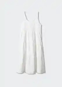 Vestido Bambú Blanco Talla M Mujer Mango