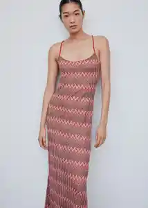 Vestido Serra Rojo Talla M Mujer Mango