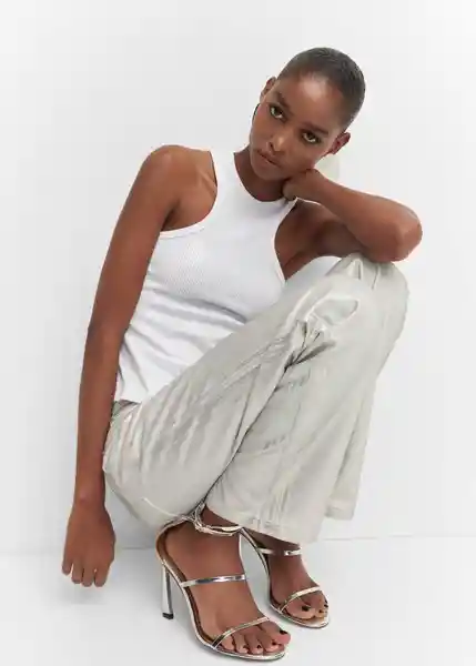 Top Comte Blanco Talla L Mujer Mango