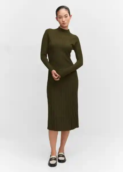 Vestido Flurrybs Khaki Talla XS Mujer Mango