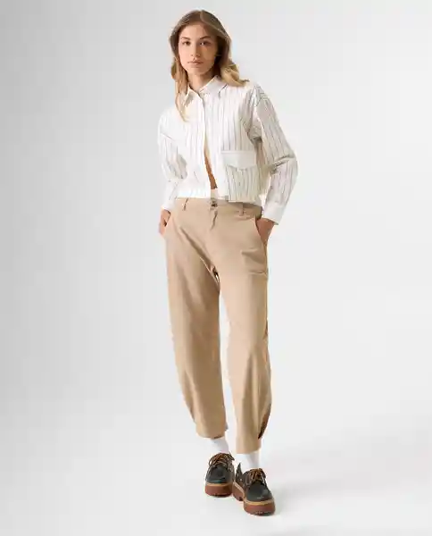 Camisa Mujer Crudo Talla S 612G001_CRU110606 Americanino
