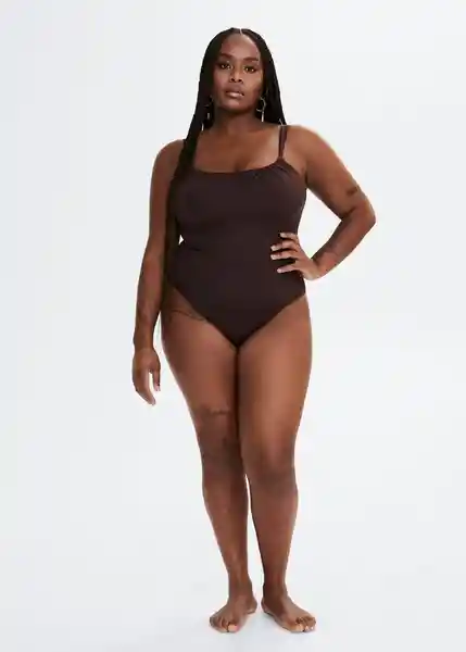 Vestido Bañador Cocop Chocolate Talla XL Mujer Mango