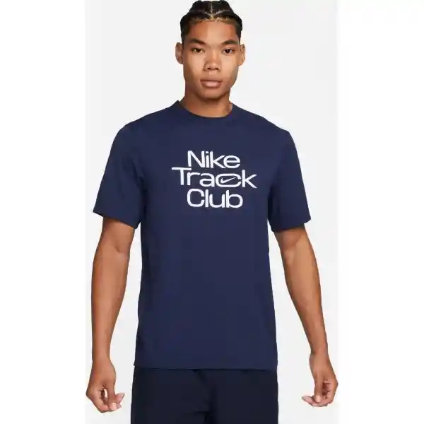 Nike Camiseta Dri-Fit Track Club Hyverse Hombre Azul Talla L