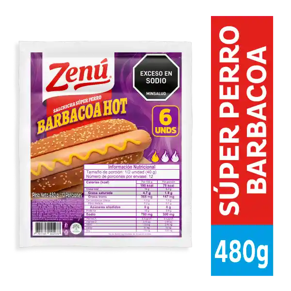 Zenu Salchicha Súper Perro Barbacoa Hot