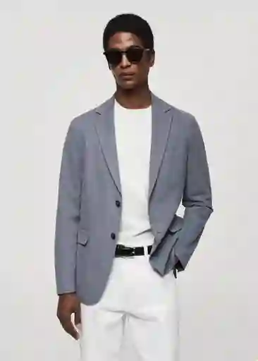 Blazer Americana Verner Azul Talla 48 Hombre Mango