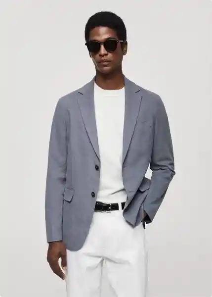 Blazer Americana Verner Azul Talla 48 Hombre Mango