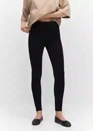 Leggings Punta-A Negro Talla XS Mujer Mango