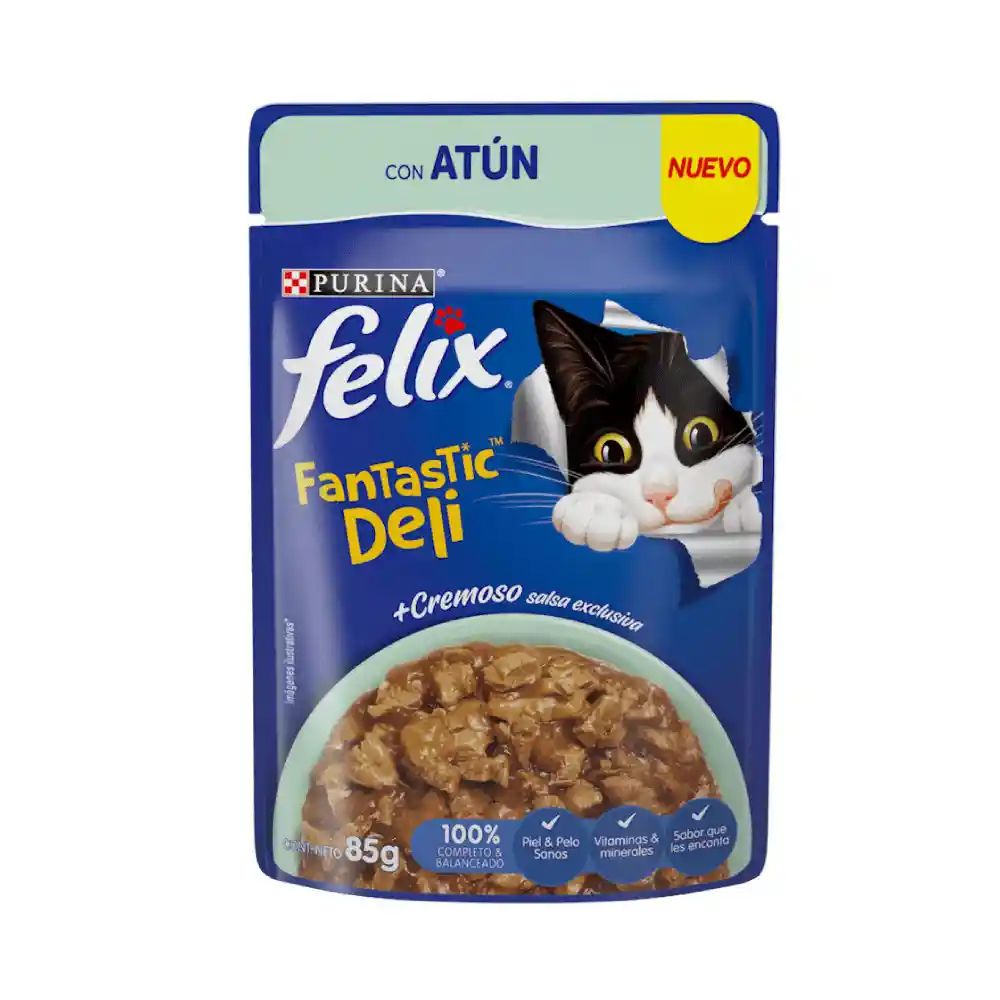 Felix Alimento para Gato con Sabor a Atún Fantastic Deli Cremoso
