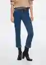 Jeans Kylie Tejano Oscuro Talla 36 Mujer Mango