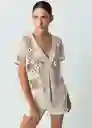 Camisa Tejido Crudo Marfil Mujer Claro Talla M/L 482G005 Naf Naf