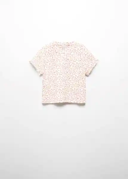 Camiseta Floral Offwhite Talla 97 Niñas Mango