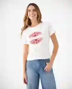 Camiseta Crudo Nevisca Claro Talla M 609F037 Esprit