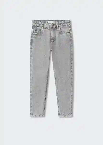 Jeans Mommy Tejano Gris Talla 08 Niñas Mango