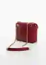 Bolso G Falco Burdeos Mujer Mango