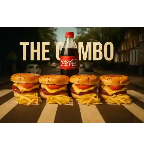X4 Hamburguesas en Combo