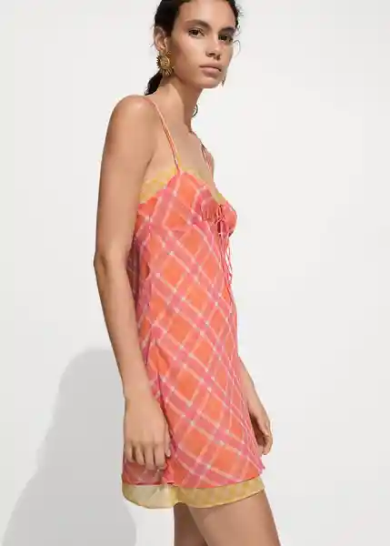 Vestido Vera Naranja Talla XS Mujer Mango