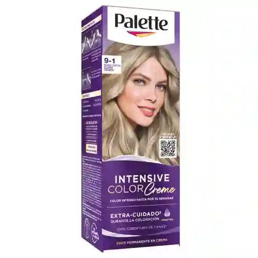 Tinte Palette Color Creme 9-1 Rubio Extra Claro Cenizo