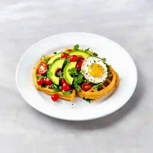 Waffle De Yuca, Aguacate Y Huevos
