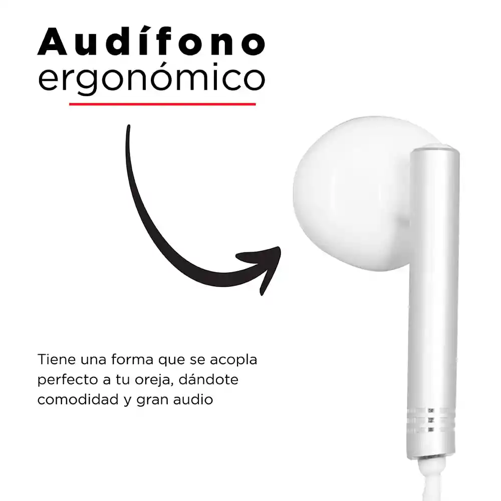 Miniso Audífonos de Cable Plateado 1318 1.1 m