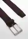 Cinturón Elástico Chocolate Talla 91 Hombre Mango