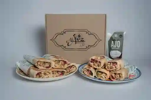  shawarmas medianos de pollo