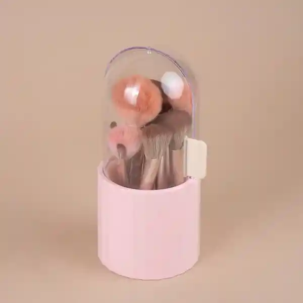 Soporte Para Brochas de Maquillaje SIn Polvo Rosa Miniso
